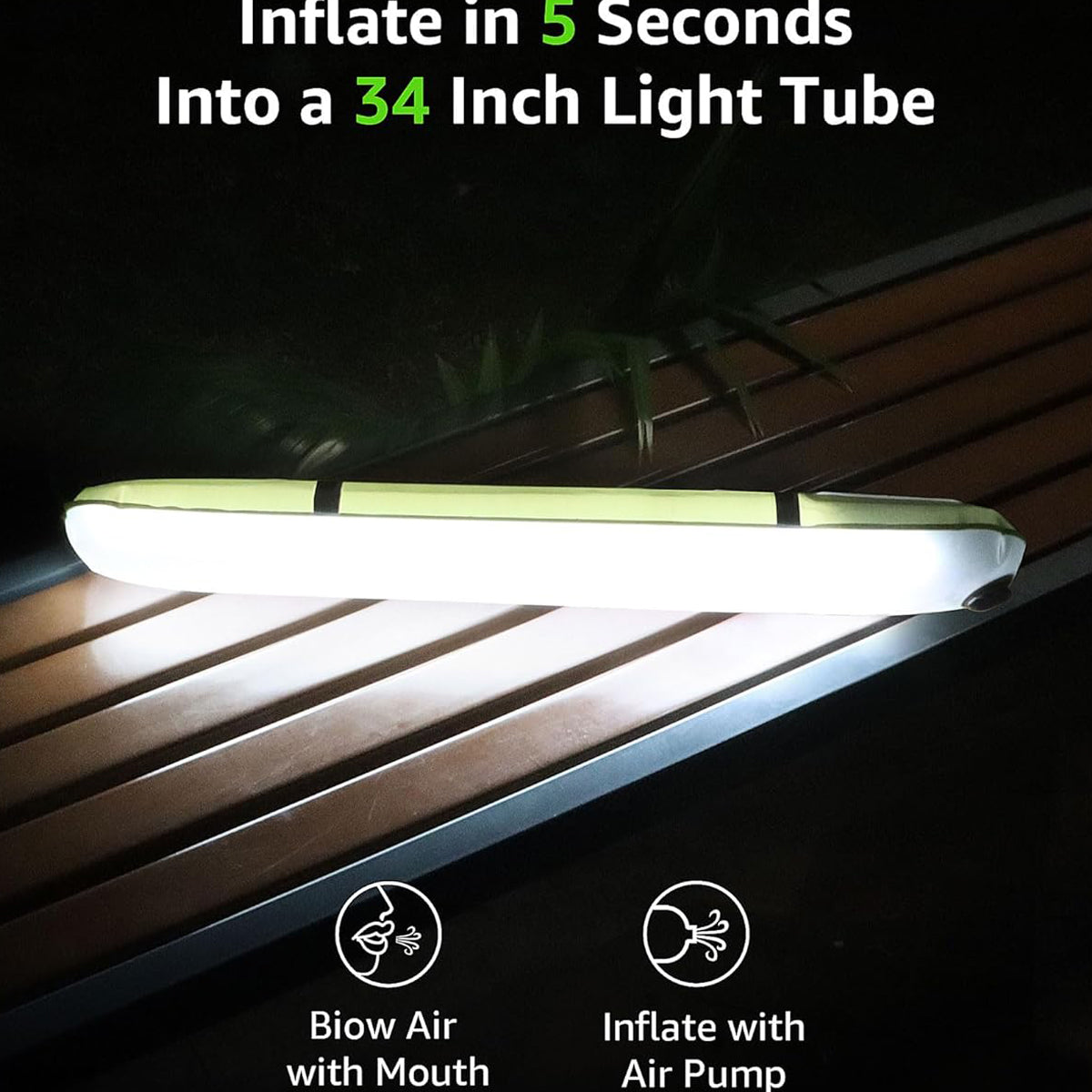 Solar Camping Lantern Rechargeable 4 Lighting Modes Waterproof Inflatable