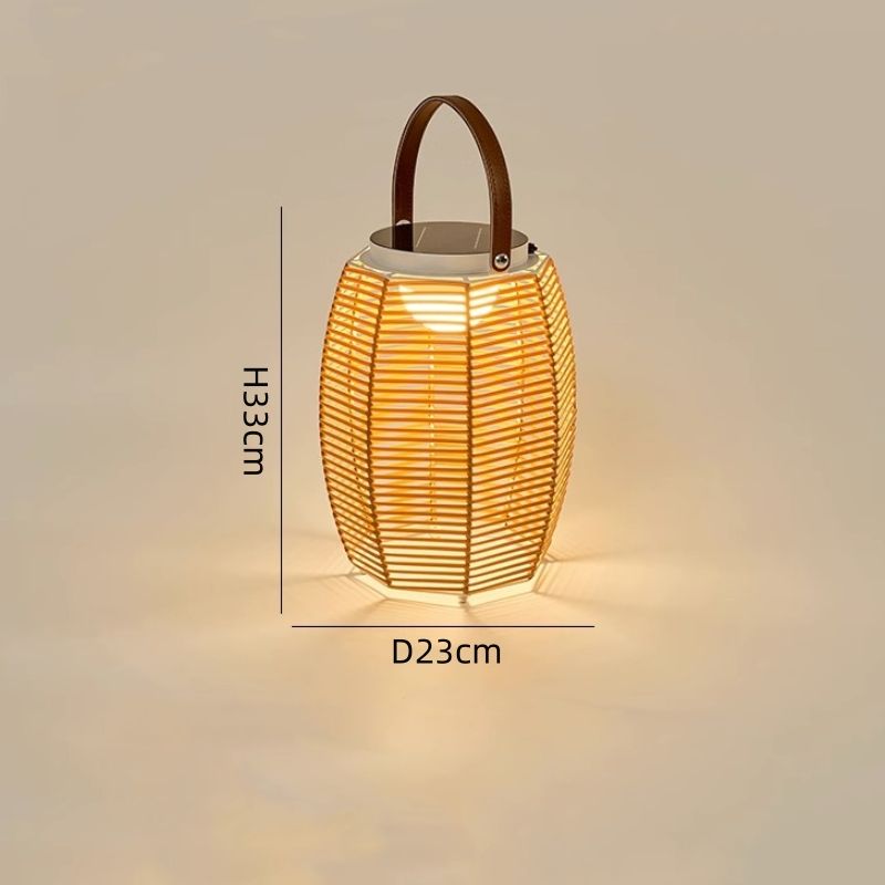 IP65 Portable Solar Lawn Lights Rattan Iron for Camping Villas Courtyards