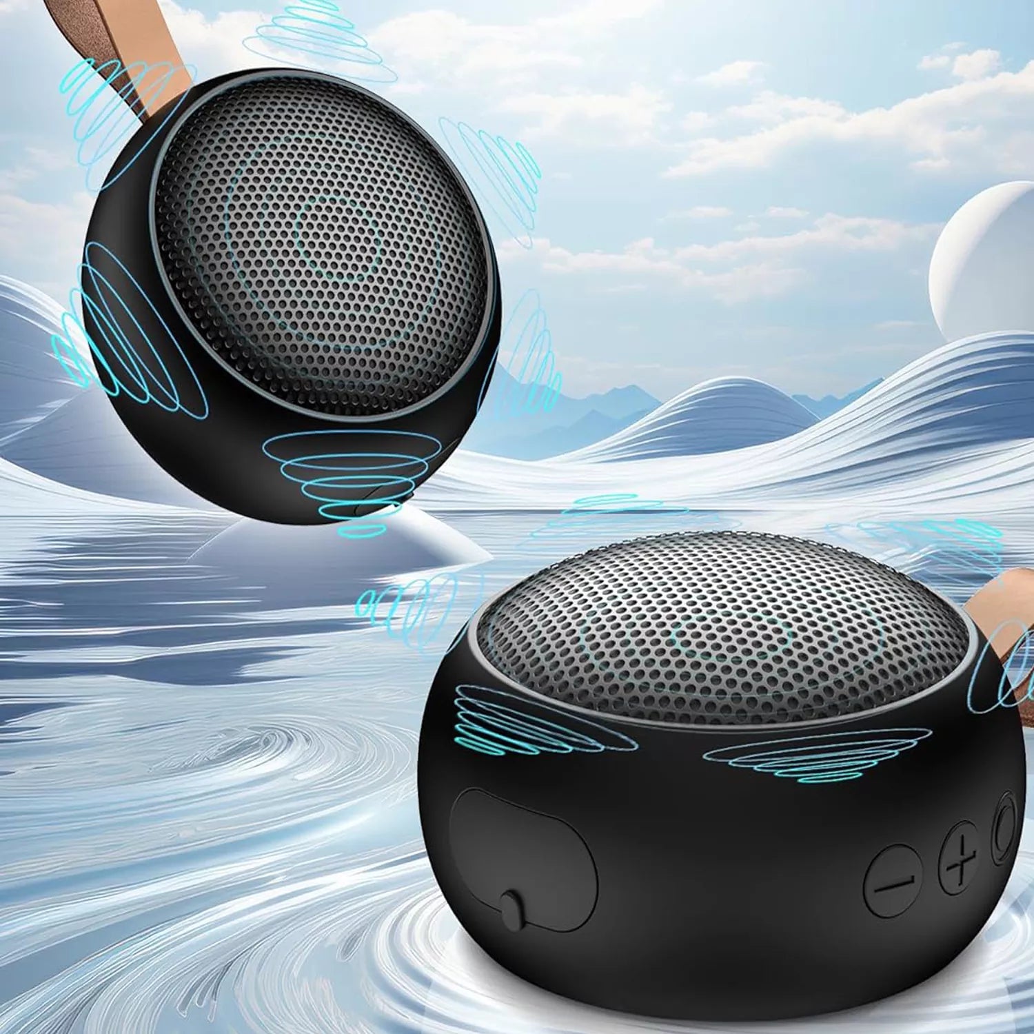 Portable Bluetooth Speaker Waterproof Small Shower with Loud Sound