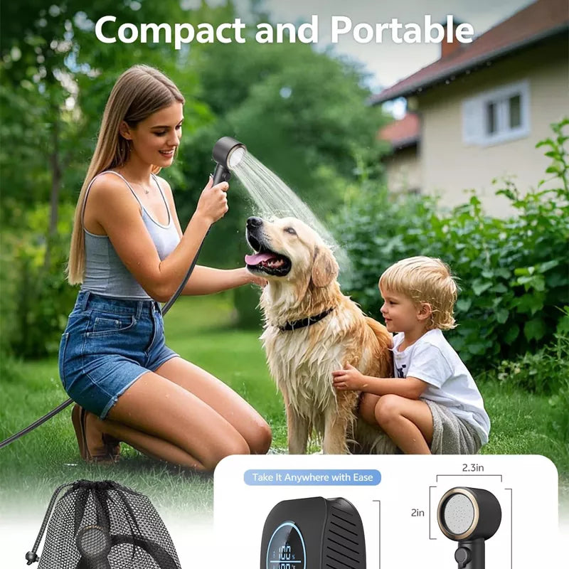 Portable Shower 8000mAh Rechargeable Camping Shower 6.0L/min Portable