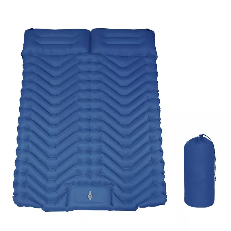 Double Sleeping Pad for Camping - Ultralight Camping Mattress with Pillow