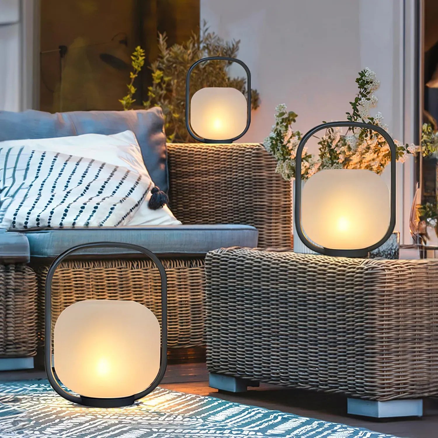 Modern Portable Lantern Outdoor Table Camping Lamp Rechargeable